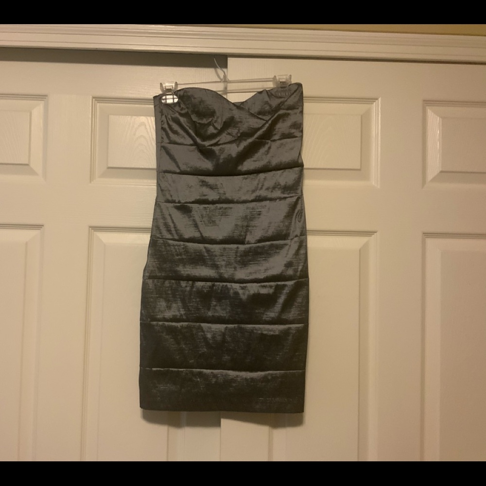 Satin look tube style dress